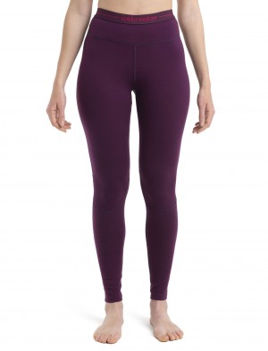 Icebreaker 200 ZoneKnit™ Merino Thermal Leggings Leggings Dam Nightshade | PEMQAC310