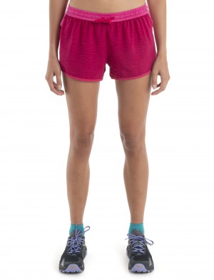 Icebreaker Merino 125 ZoneKnit™ Shorts IB Topo Lines Leggings Dam Rosa | VOSMCG359