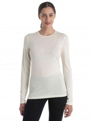 Icebreaker Merino 200 Oasis Long Sleeve Crewe Thermal Top Blast Dam Undyed | TLKSHQ356