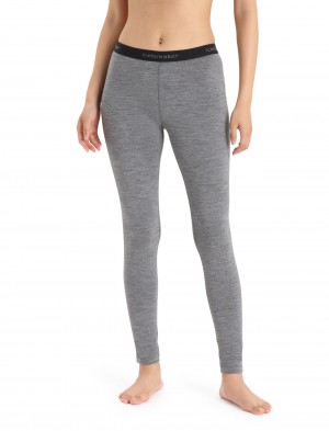 Icebreaker Merino 200 Oasis Thermal Leggings Leggings Dam Gritstone Heather | EIPJLY589