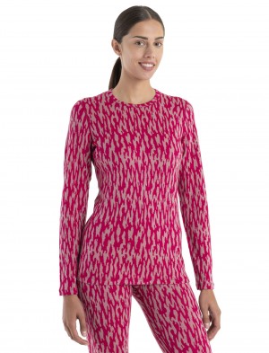 Icebreaker Merino 260 Vertex Long Sleeve Thermal Top Glacial Flow Blast Dam Rosa | ZXNDBG406