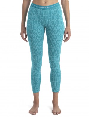 Icebreaker Merino 260 Vertex Thermal Leggings Herenga Byxor Dam Gröna Vita | ZVAHPJ865