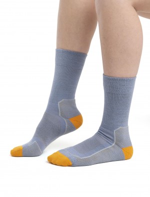 Icebreaker Merino Hike+ Light Crew Socks Strumpor Dam Kyanite/Solar | LPDKES916