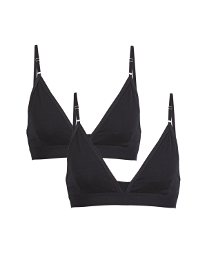 Icebreaker Merino Siren Bra 2 Pack Underkläder Dam Svarta | HMYPAO463