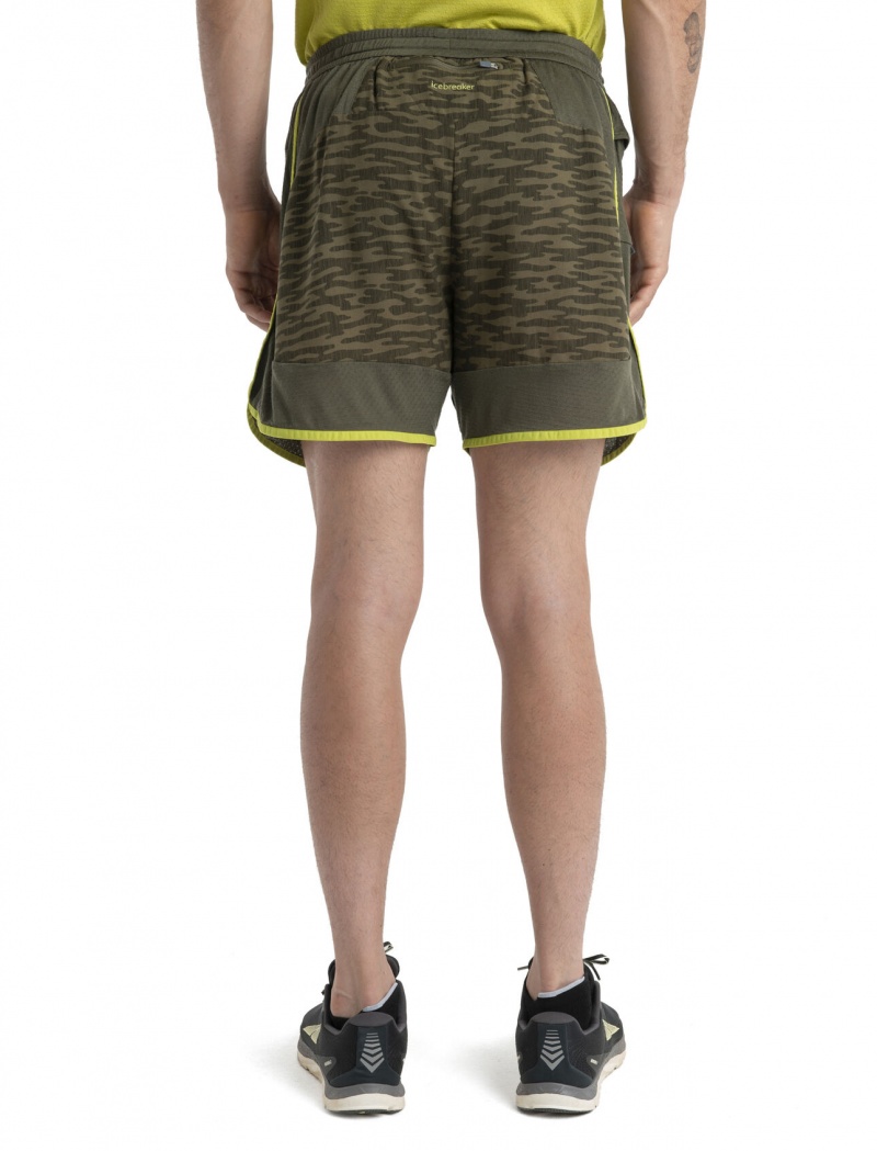 Icebreaker 125 ZoneKnit™ Merino Shorts IB Topo Shorts Herr Olivgröna | GOVXHF084