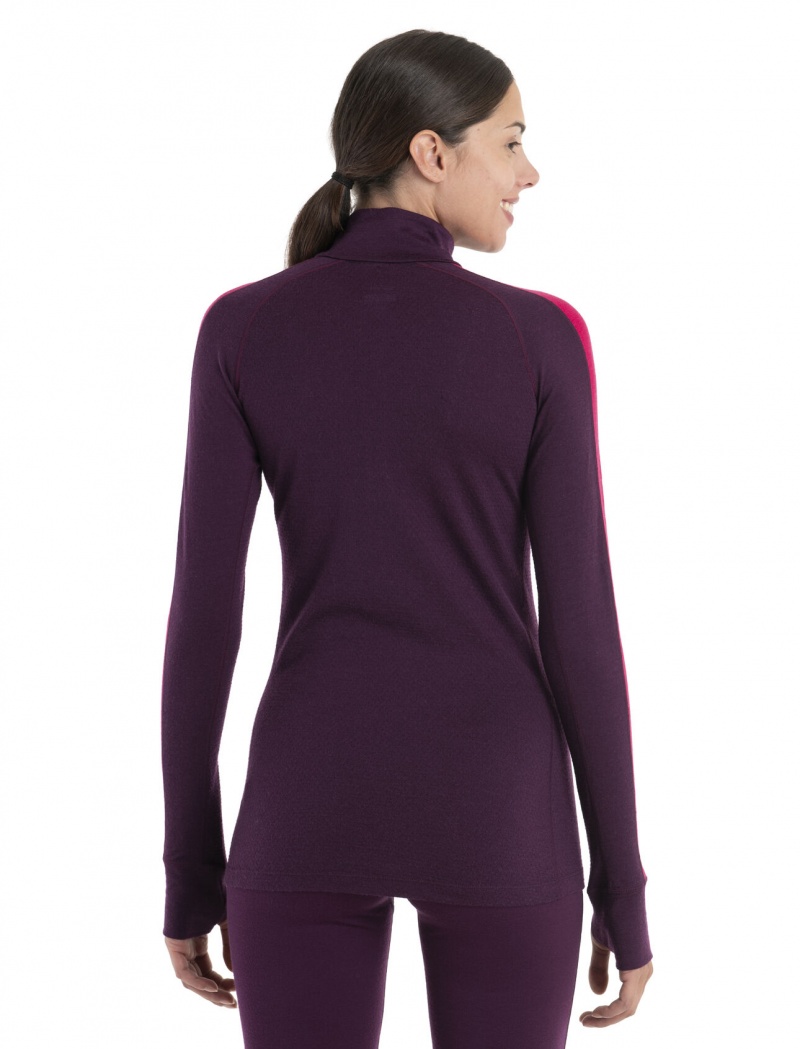 Icebreaker 200 ZoneKnit™ Merino Long Sleeve Half Zip Thermal Top Blast Dam Rosa | OHPSMA789