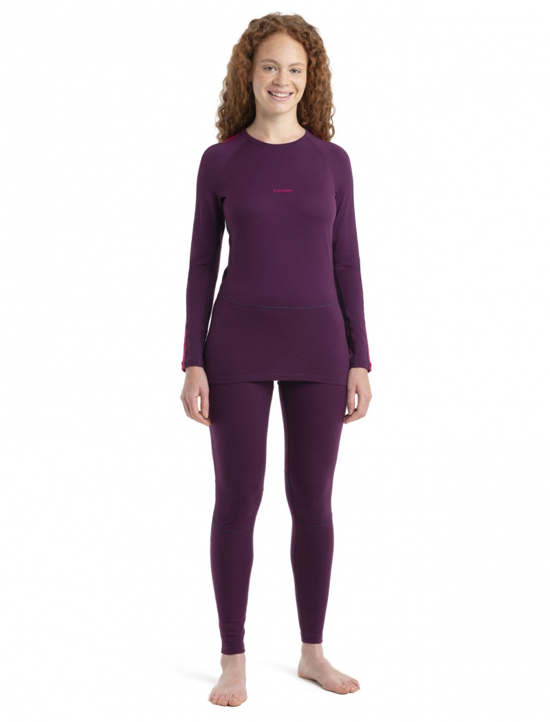 Icebreaker 200 ZoneKnit™ Merino Thermal Leggings Leggings Dam Nightshade | PEMQAC310