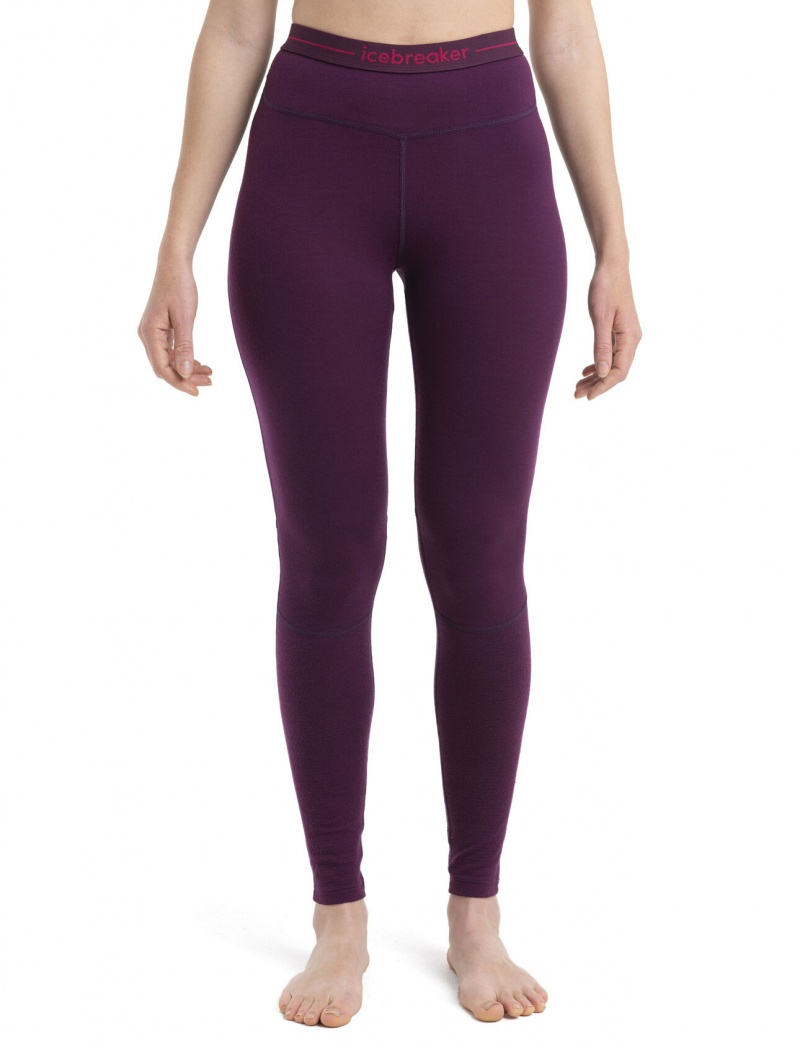 Icebreaker 200 ZoneKnit™ Merino Thermal Leggings Leggings Dam Nightshade | PEMQAC310