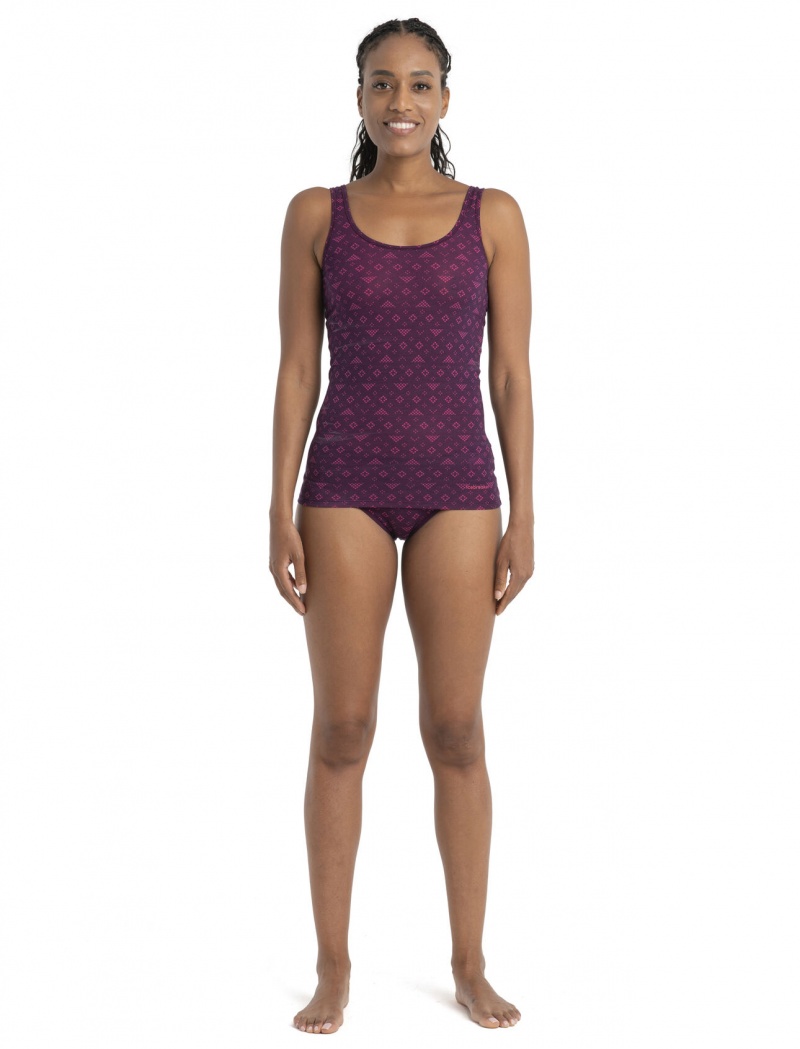 Icebreaker Merino 150 Siren Hipkini First Snow Underkläder Dam Nightshade/Tempo | TRZIDX235