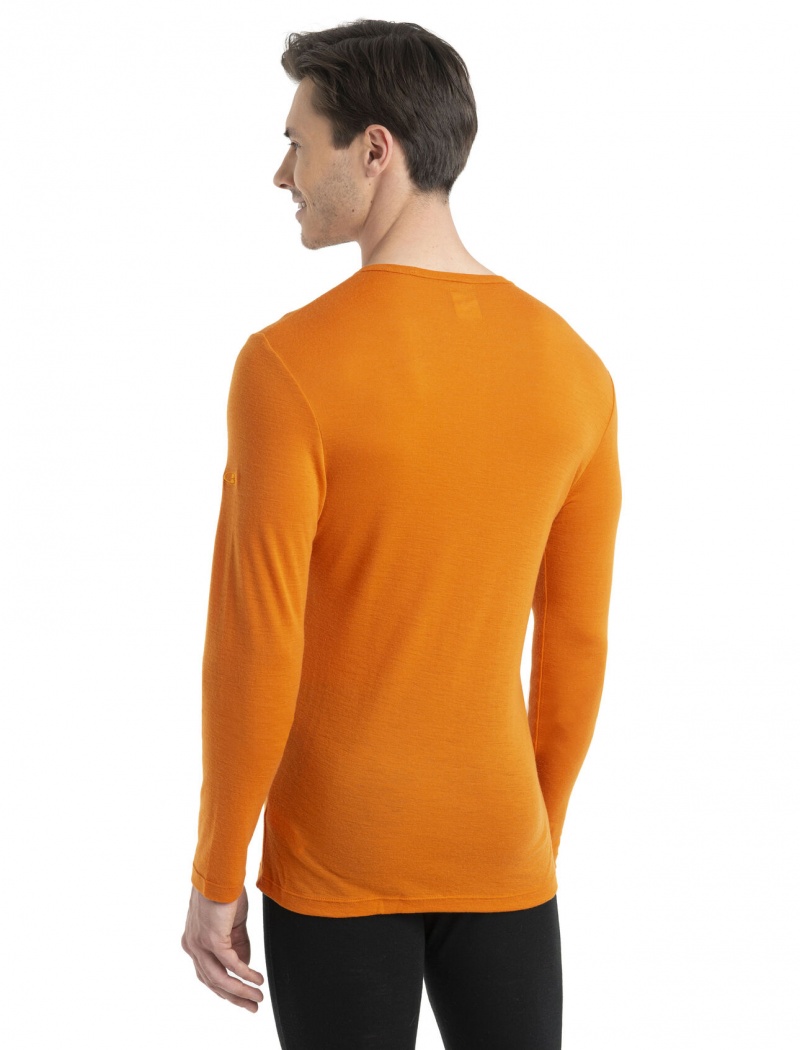 Icebreaker Merino 175 Everyday Long Sleeve Crewe Thermal Top Blast Herr Earth | SZQPAI419