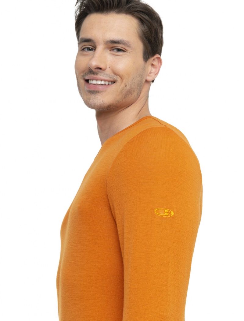 Icebreaker Merino 175 Everyday Long Sleeve Crewe Thermal Top Blast Herr Earth | SZQPAI419