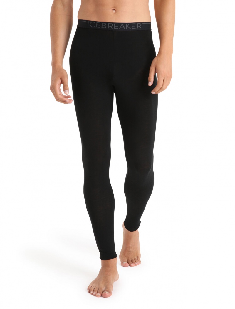 Icebreaker Merino 175 Everyday Thermal Leggings Byxor Herr Svarta | XMPVBL526