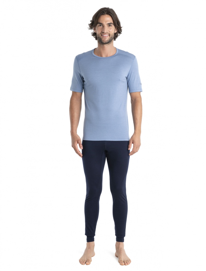 Icebreaker Merino 200 Oasis Korta Sleeve Crewe Thermal Top Blast Herr Kyanite | PDFGEY369