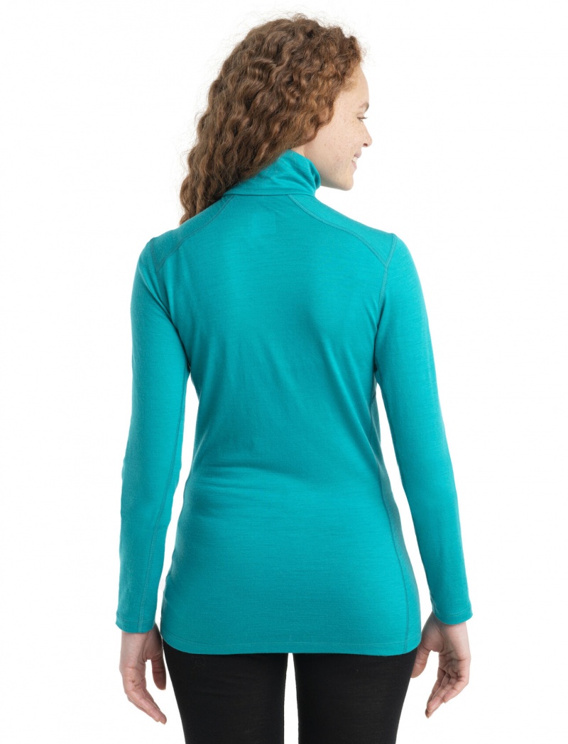 Icebreaker Merino 200 Oasis Long Sleeve Half Zip Thermal Top Blast Dam Gröna | KAWYSL654