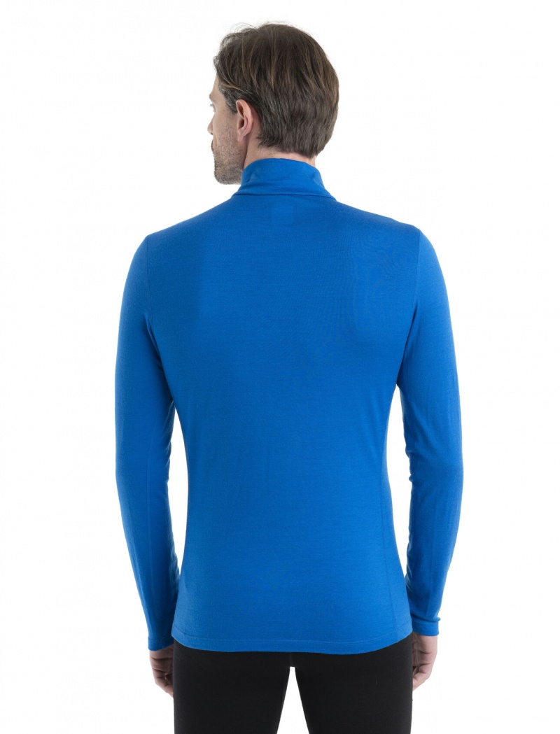 Icebreaker Merino 200 Oasis Long Sleeve Half Zip Thermal Top Blast Herr Lazurite | GBCAIU924