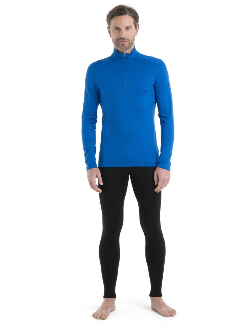 Icebreaker Merino 200 Oasis Long Sleeve Half Zip Thermal Top Blast Herr Lazurite | GBCAIU924