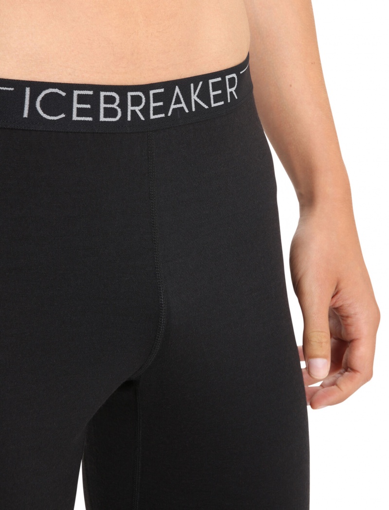 Icebreaker Merino 200 Oasis Thermal Shorts Blast Herr Svarta | JVWHEM872