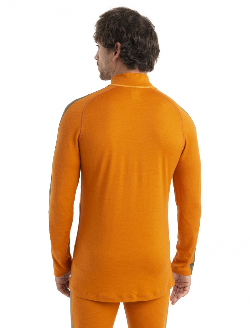 Icebreaker Merino 200 Sonebula Long Sleeve High Neck Thermal Top Blast Herr Earth/Solar | TEIMPV213