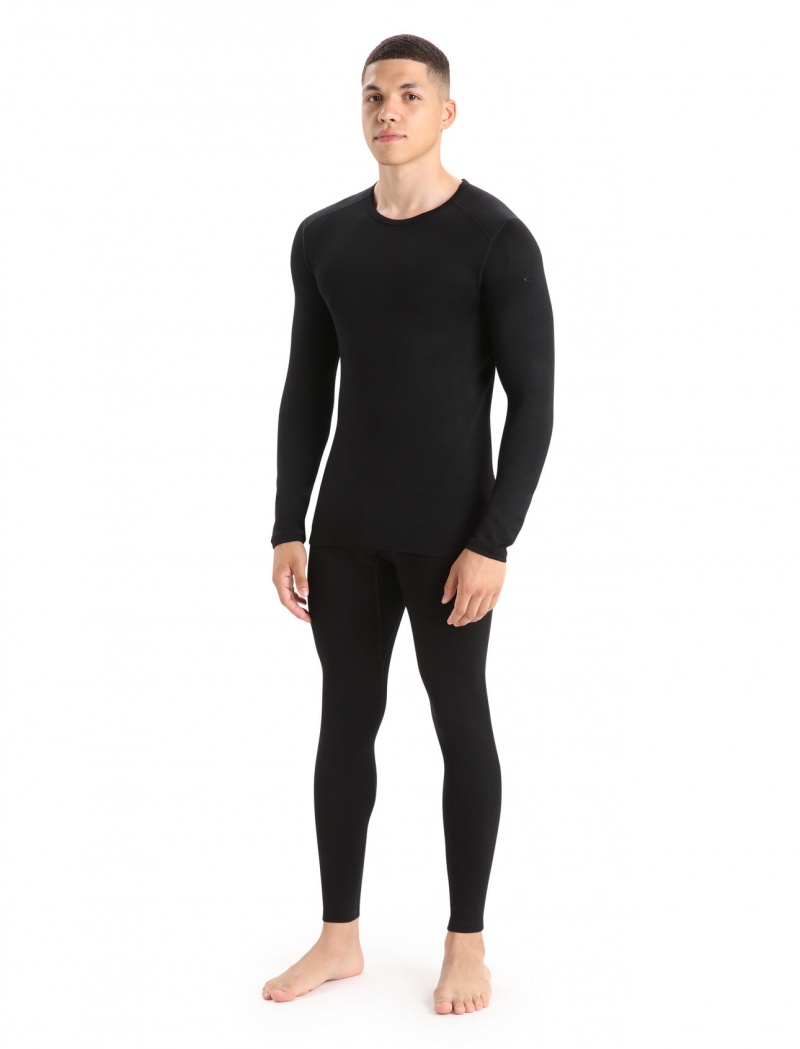 Icebreaker Merino 260 Tech Thermal Leggings With Fly Blast Herr Svarta | TGNBOU958