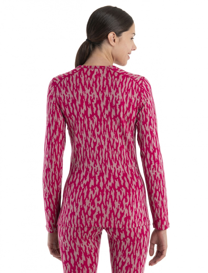 Icebreaker Merino 260 Vertex Long Sleeve Thermal Top Glacial Flow Blast Dam Rosa | ZXNDBG406