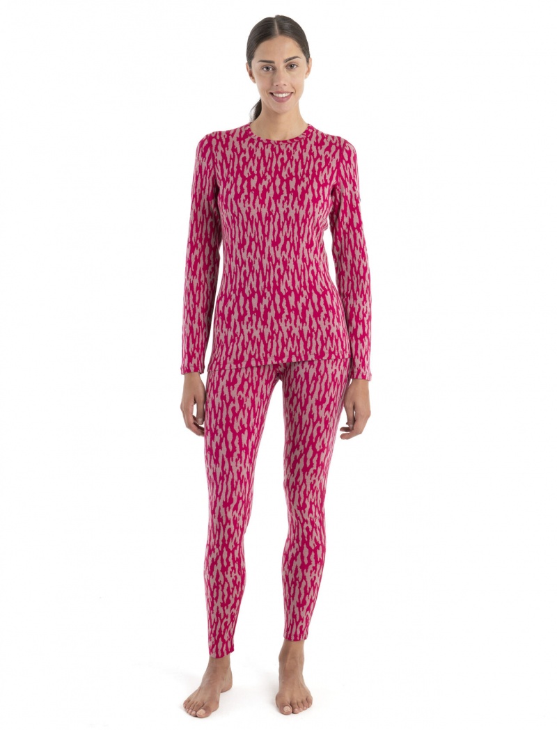 Icebreaker Merino 260 Vertex Long Sleeve Thermal Top Glacial Flow Blast Dam Rosa | ZXNDBG406