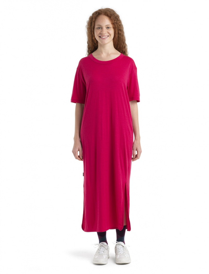 Icebreaker Merino Granary Klänning Dresses Dam Rosa | UDXQZH750