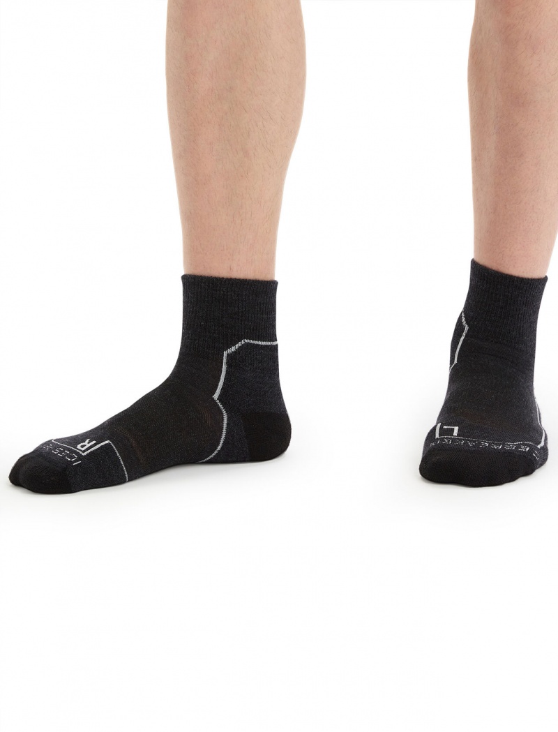 Icebreaker Merino Hike+ Light Mini Socks Strumpor Herr Jet Heather | FQWEUM028