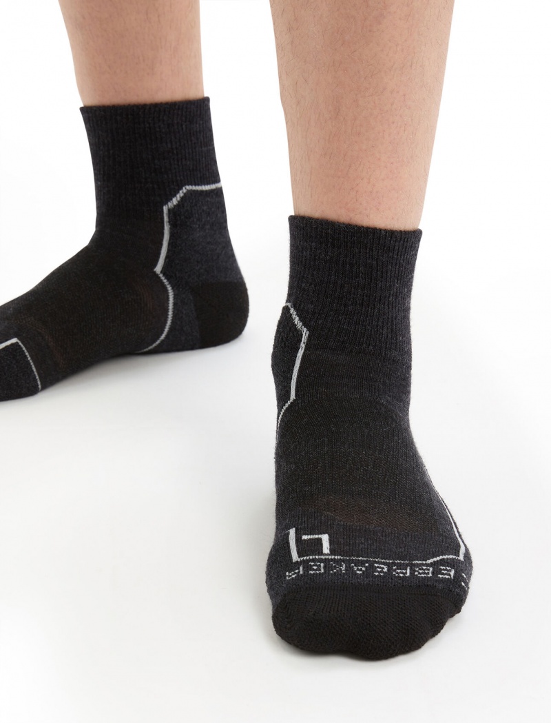 Icebreaker Merino Hike+ Light Mini Socks Strumpor Herr Jet Heather | FQWEUM028