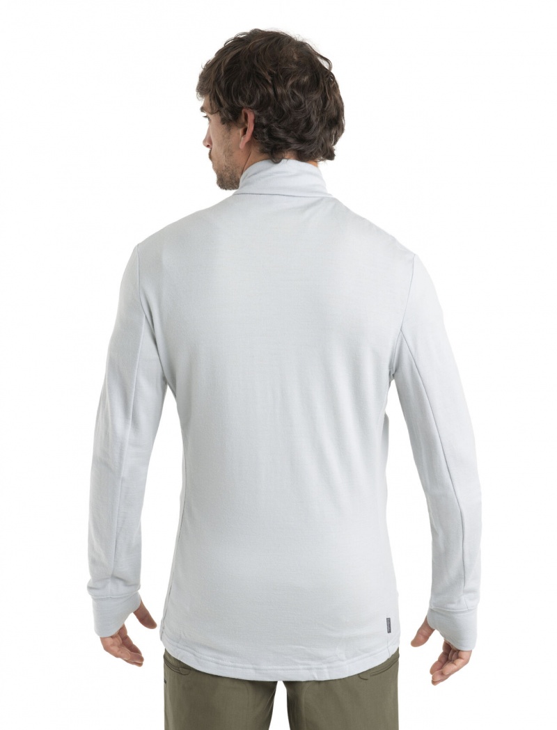 Icebreaker Merino Quantum III Long Sleeve Zip Jacket Tröjor Herr Ether | OSFPZT370