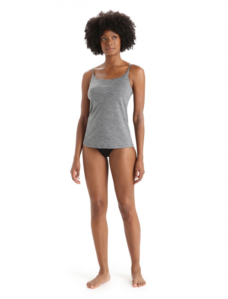 Icebreaker Merino Siren Bra Cami Singlet Underkläder Dam Gritstone Heather | KOEIRY056