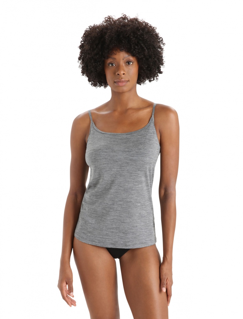 Icebreaker Merino Siren Bra Cami Singlet Underkläder Dam Gritstone Heather | KOEIRY056