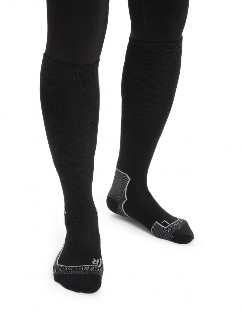 Icebreaker Merino Ski+ Ultralight Over the Calf Socks Strumpor Dam Svarta | TGQDRW743