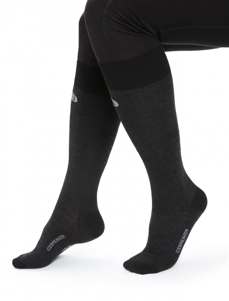 Icebreaker Merino Snow Liner Over the Calf Socks Strumpor Dam Svarta | VBMJAI150