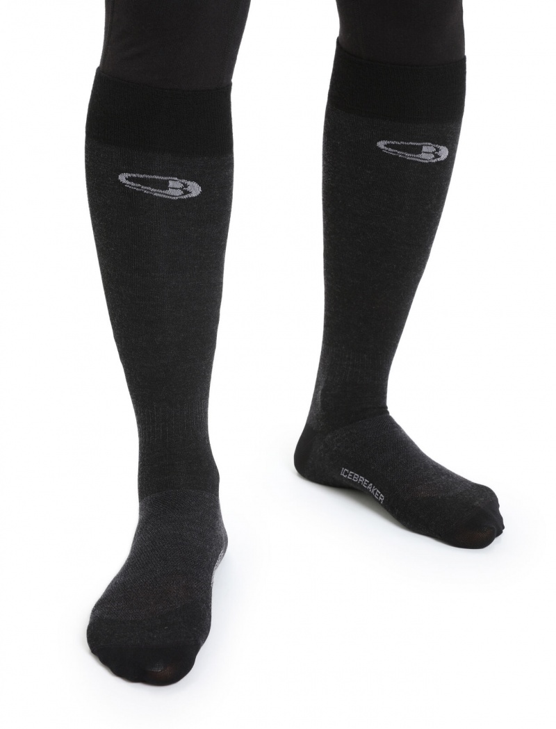 Icebreaker Merino Snow Liner Over the Calf Socks Strumpor Dam Svarta | VBMJAI150