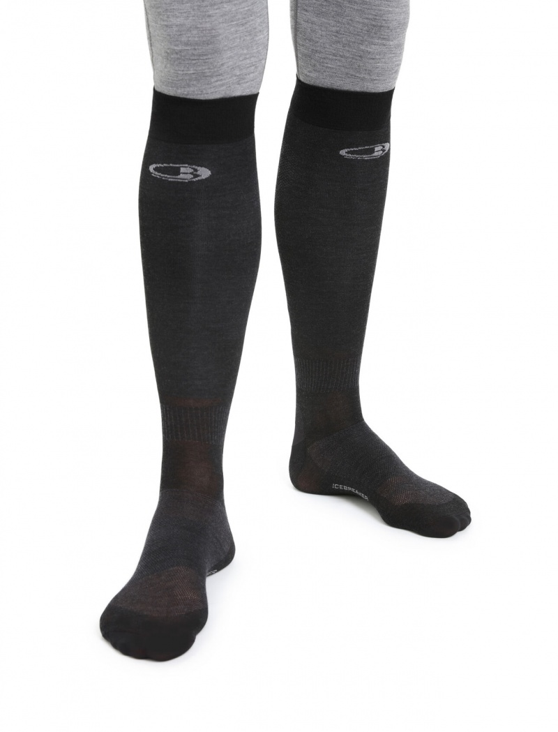 Icebreaker Merino Snow Liner Over the Calf Socks Strumpor Herr Svarta | ACTHYI627