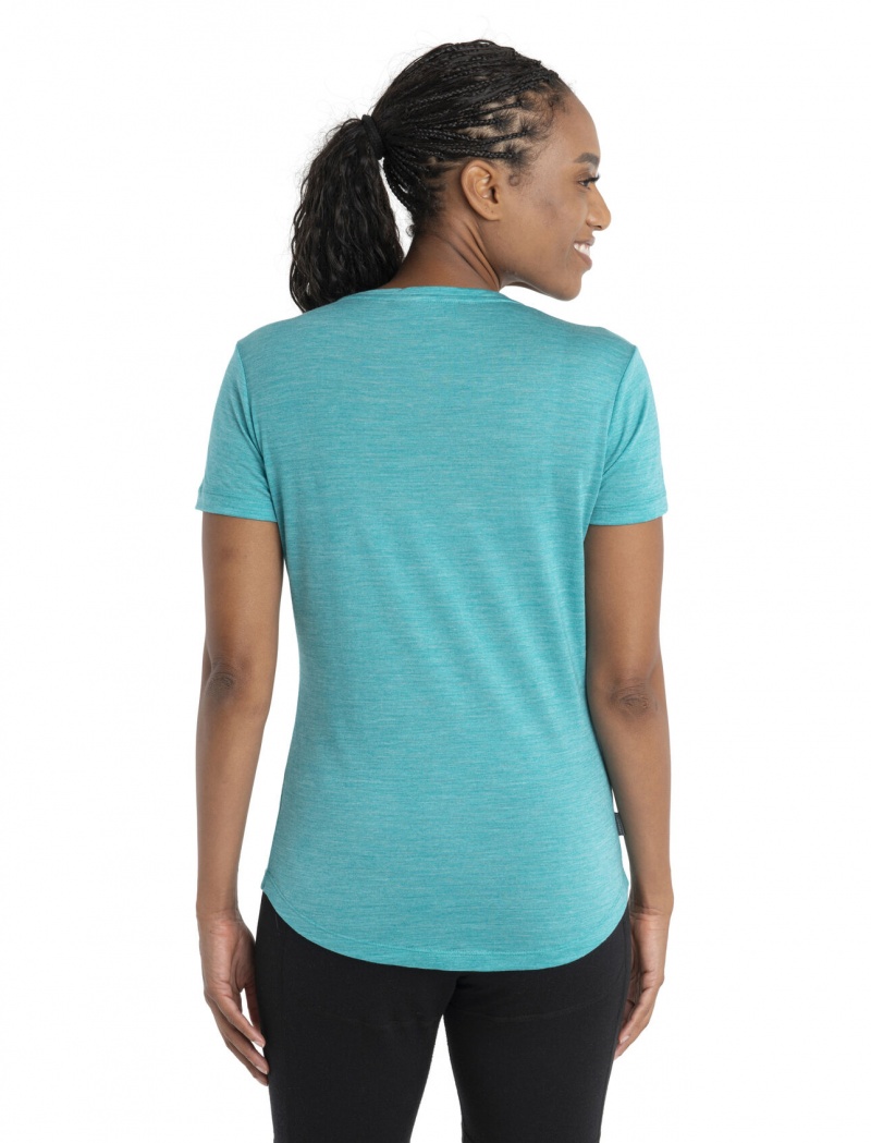 Icebreaker Merino Sphere II Korta Sleeve T-Shirt T-Shirt Dam Gröna | YMXVCO453