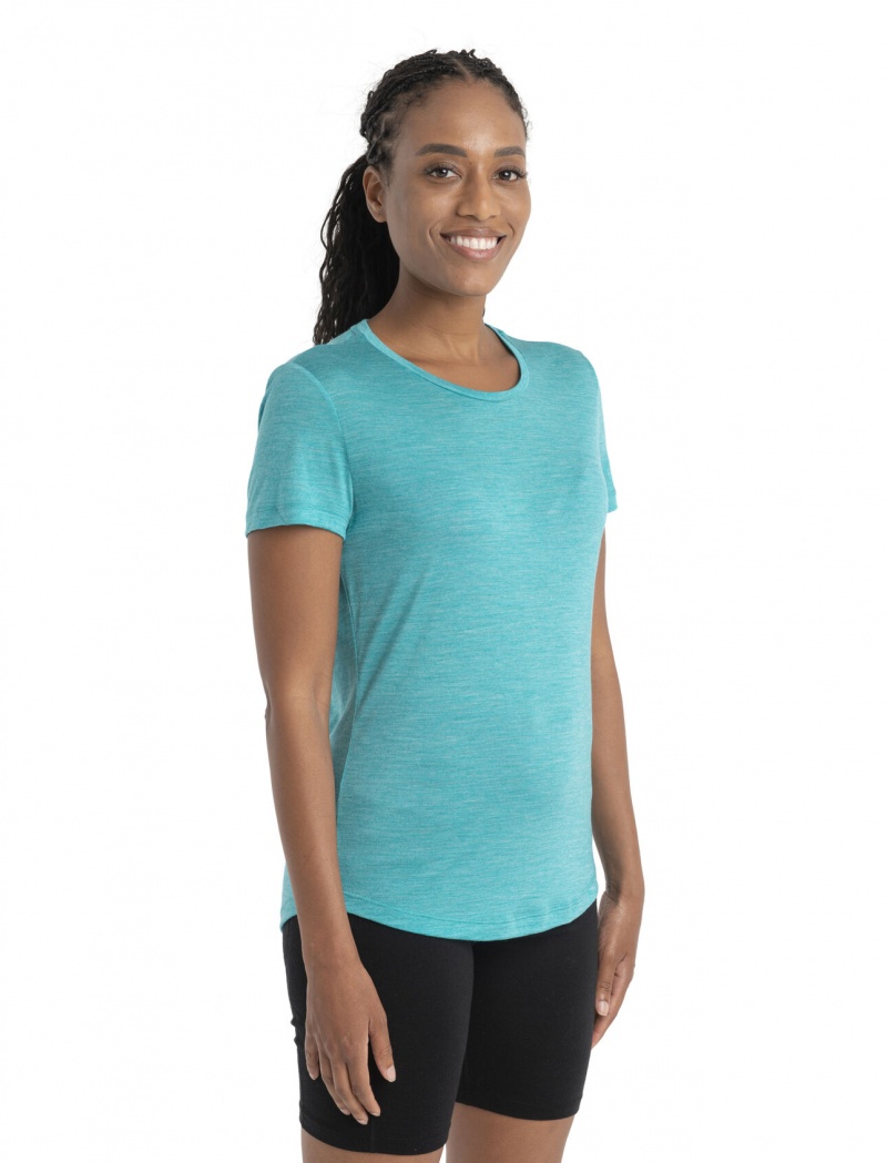 Icebreaker Merino Sphere II Korta Sleeve T-Shirt T-Shirt Dam Gröna | YMXVCO453