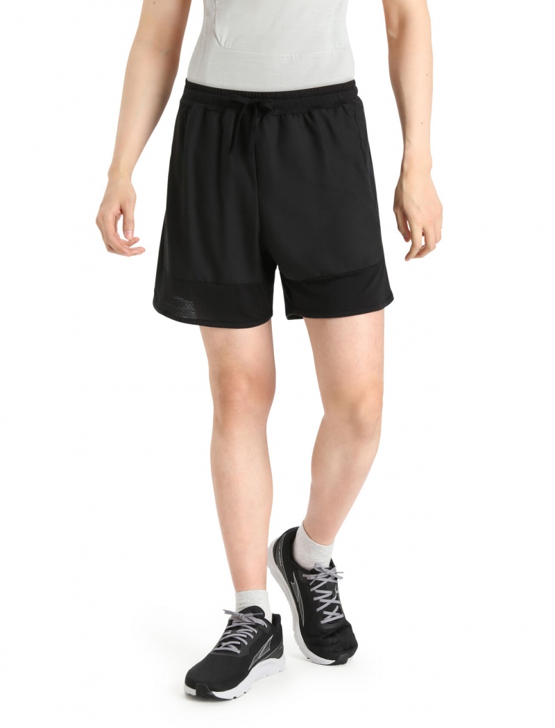 Icebreaker ZoneKnit™ Merino 5.5\'\' Shorts Shorts Herr Svarta | IXAGPN169