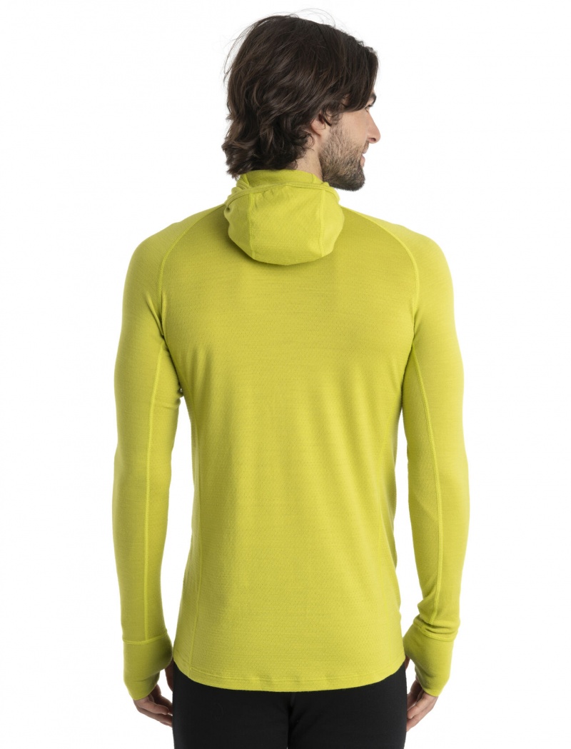 Icebreaker ZoneKnit™ Merino Insulated Long Sleeve Thermal Hoodie Blast Herr Ljusgröna | BRZYAP479