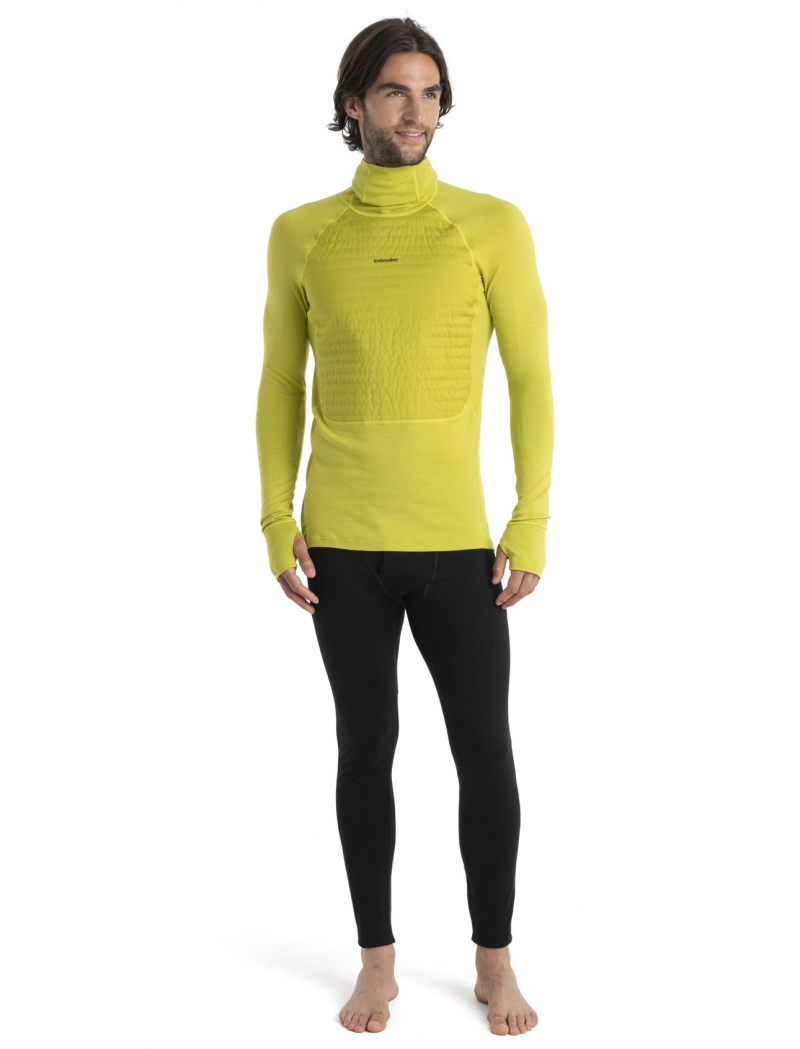 Icebreaker ZoneKnit™ Merino Insulated Long Sleeve Thermal Hoodie Blast Herr Ljusgröna | BRZYAP479